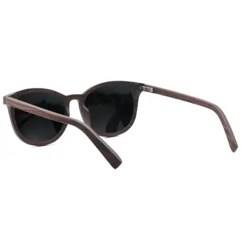 Sončna očala za Moške,Les, sončna Očala UV400 Polarizirana Rjava Krog Oreh Lesene sončna Očala gafas de sol mujer z šatulji