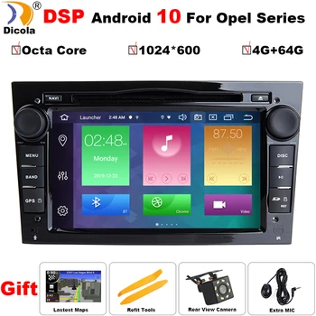 1024*600 Okta Core Android 10 DSP Avto DVD Predvajalnik Za Opel Corsa Vectra C D Meriva Vivaro Tigra Signum Radio, GPS Navi DAB WIFI 4G