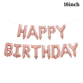 1set srečen rojstni dan baloni črke folija balon Zraka Trebušaste Happy Birthday party okraski Otroci Igrače Helij Globos Kroglice