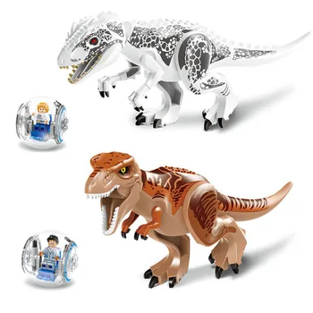 4pcs/veliko lele 79151 super heros Dinozaver svetu Številke Tyrannosaurs leogingly Rex gradniki otroške Igrače združljiv z