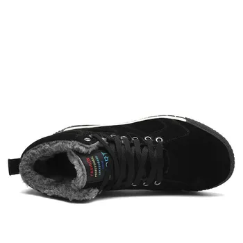 MIXIDELAI 2020 Moški Škornji čevlji zimski Botas Hombre Zimske Čevlje Krzno Čipke Gor Toplo, Sneg Škornji Za Moške Čevlji Modni Velikost 39-47