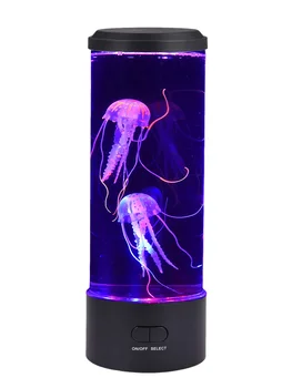 Nočno omarico Gibanja Lučka Meduze Lučka Aquarium LED Tank Namizna Svetilka Noč Svetlobe Postelji Namizje Tabela Noč Luč Za Akvarij