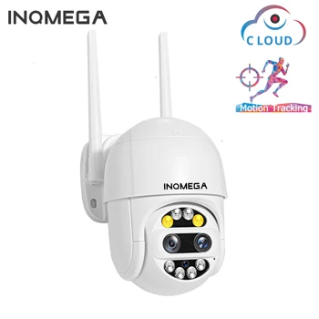 INQMEGA 1080P Wifi Kamera Dual-Objektiv PTZ Speed Dome Kamere na Prostem Auto Tracking Oblak CCTV Home Security IP Kamera 2MP, 4X Povečavo