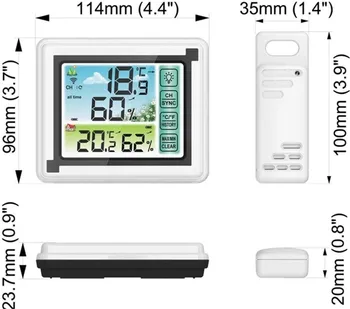 Doma Brezžični Senzor Vremenske Postaje Digitalni Termometer, Higrometer Notranja Zunanja Vlažnost Prikaz Temperature Naprave Za Merjenje