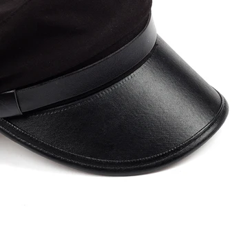 2019 nove unisex črno ravno mornarsko kapo kapa ženske moški modni berets ulica slog baretka kape
