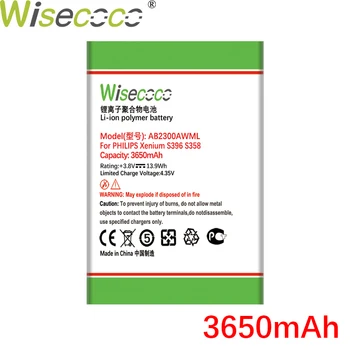 WISECOCO 3650mAh AB2300AWML AB2300AWMT Baterija Za Philips Xenium S396 S358 CTS396 Mobilni Telefon+Številko za Sledenje