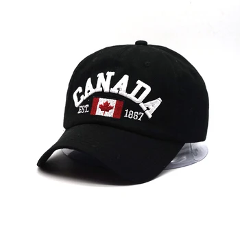 Kanada pismo vezenje baseball caps bombaž gorra vrnitev žoge ukrivljen oče klobuk prosti čas na prostem ženske moški športni skp Gorras Kosti