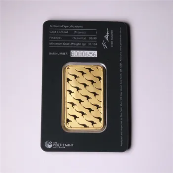 V Perth Mint 1 Oz Troy 99.99% Pure Gold Plated Replika, trgovina s Spominki, Avstralija Visoko Olajšave Žeton Gold Bar brezplačna dostava
