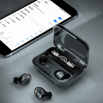 TWS M16 Semi-v-Uho Bluetooth 5.1 Šport Slušalke z Polnjenje Box Stereo Slušalka