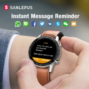 2020 SANLEPUS Poslovni Smart Watch Bluetooth Klic Smartwatch Moški Šport Fitnes Zapestnica Ura Za Android Čast Huawei Xiaomi