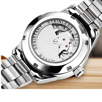 Luksuzni Žensk Samodejno Mehanske Ure Nepremočljiva Kristalno Steklo Gledal za Ženske Diamond Jekla Pasu zapestne ure Reloj Mujer