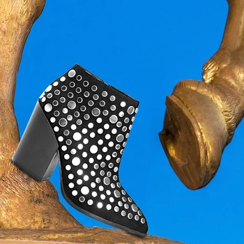 Roza Dlani najnovejši ženske, zimski čevlji, modni visoke pete, čevlji za ženske snow škornji seksi kovice konicami prstov ženske škornji