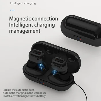 TWS Slušalke Bluetooth 5.0 Brezžične Slušalke Športne Slušalke 3D Stereo Slušalka z Prenosni Mikrofon in Polnjenje box