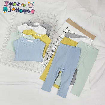 Baby Boy Oblačila Sklop 2 Kos Fantje Dolgo Rokavi T-shirt + Dokolenke Hlače Obleko otroške Pižame Nastavi Za Fante, Punce za Doma Nosijo