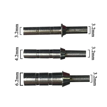 12/50pcs Puščico Nock Pin ID 3.2 mm ID 4.2 mm ID 6,2 MM Puščico Gredi iz Aluminija Pin Nock Spojina Recurve Lok Puščice dodatno Opremo za Lov