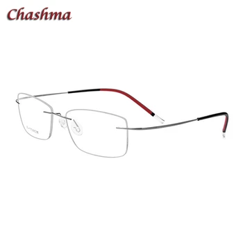 Chashma Recept Očala Svetlobe Kratkovidnost Očala Rimless Optičnih Očal Okvir Moških Očala Prilagodljiv Okvir Ženske
