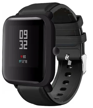 AKBNSTED 20 MM Usnje Silikonski Watch Manšeta Za Xiaomi Huami Amazfit Bip/GTS/Polar Vžgejo Pametno Gledati Zamenjava Pasu Trak