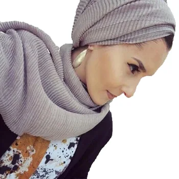 Zmečkan Bombaž Perilo Muslimanska oblačila Hidžab šal Šal Glavo Obloge Glušnika Rute Šali za Ženske Headscarf Moslem Hijabs Neckerchief