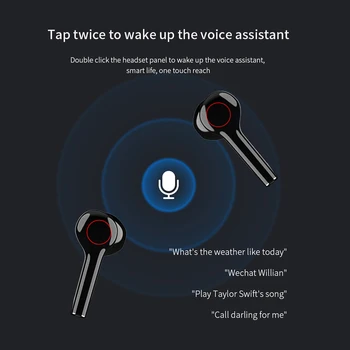 TWS Brezžične Slušalke Bluetooth 5.0 Stereo Slušalke za V Uho Šport Prostoročno Slušalka Z Mikrofonom Polnjenje Stroka Za iPhone, Samsung