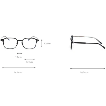 Peekaboo tr90 kvadratnih očala ženske optični acetat retro očala okvirji za moške pregleden pribor za študente