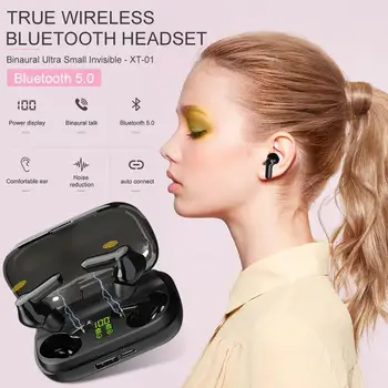 TWS šumov 9D Stereo Zvokom za Glasbo V Uho Čepkov Tip-c Moč Banke Slušalke Brezžične Blutooth 5.0 za IOS Android Phon