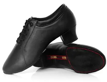 Moški Čevlji latinsko Plesne Čevlje za Odrasle Dve Točki Podplati Učitelj Čevlji Mehki Plesni Copati Moški Oxford Krpo Pete 4.5 cm