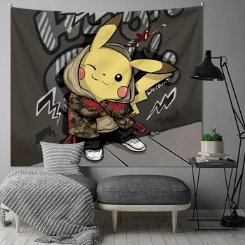 Japonski risani Pikachu serije tapiserija, tapiserija, spalnica ozadju dekoracijo sten krpo tatami postelji čipke tapiserija