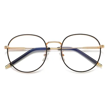 1PC Retro Anti Modra Svetloba Očal Okvir Kovinski Krog Optični Sepectacles Navaden Očala Očala za Moške, Ženske Unisex