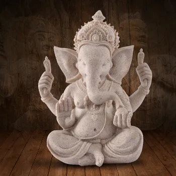 Hindujski Verski Slon Bog Kip Indijski Ganesha Figur Buda Skulpture Smolo Art&Craft Doma Dekor R34