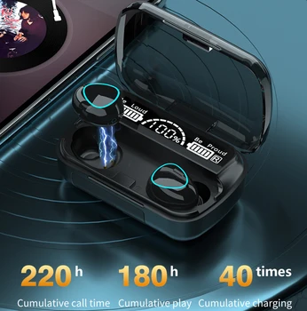 5.1 Bluetooth Slušalke 9D HiFi Setero Brezžične Slušalke TWS Stroki Slušalke 2000mAh Polnjenje Box Hrupa Preklic Čepkov Z Mic
