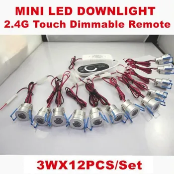 15pcs 3W možnost zatemnitve Mini LED Downlight 15x3W LED Vgradne Stropne Svetilke Spot luči AC110-240V +Voznik+2.4 G Zatemnitev Brezplačna dostava