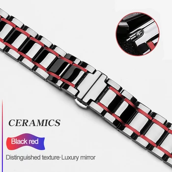 20 mm 22 mm Keramični Zapestnica Za Samsung Galaxy Watch 3 Aktivna 2 Prestavi S3 Prestavi Šport band S2 Classic Watch Povezavo za amazfit gtr gts
