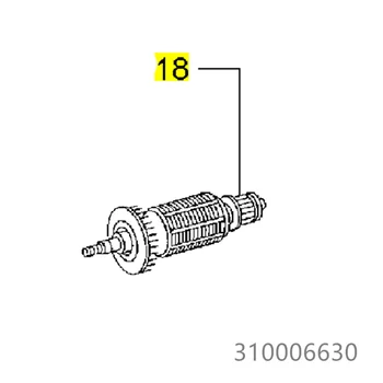 Armature Rotor za METABO BE75-16 BE75QUICK BE75-X3QUICK 310006630 električno Orodje, Pribor Električna orodja del