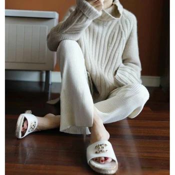 Gejas Ainyu Evropski stil nove ženske puloverji moda 2020 ženske turtleneck kašmir pulover ženske, pleteni puloverji Svoboden vrhovi