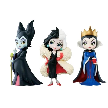 Novo 3pcs/set Q posket Petit Lopovi Potomci 2 Maleficent Cruella de Vil Kraljica akcijska Figura model darilo igrače za otroke