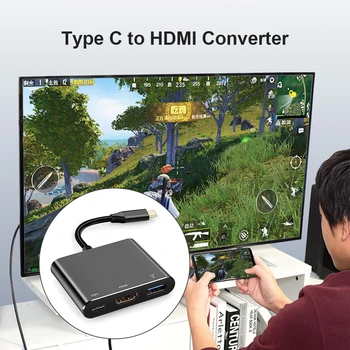 USB Tip C do 4K HDMI, USB 3.0, USB C Adapter Avdio Video Pretvornik za Nintendo Stikalo Prenosni Telefon, Tablični računalnik