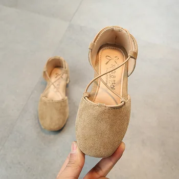 2021 nov modni otroke priložnostne čevlji dekle usnjeni čevlji kritje stopala korejska različica vrečko pete čevlja plima plesne čevlje
