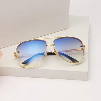Nova Modna sončna Očala Luksuzne blagovne Znamke Ženske Moški Letnik Kovinski Gradient sončna očala Retro Sunglass UV400 Odtenki gafas de sol