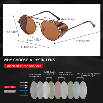 Retro Gothic Okrogla sončna Očala Ženske Luksuzne blagovne Znamke Design Steampunk sončna očala Za Moške, Potovalne Odtenki Ženski UV400