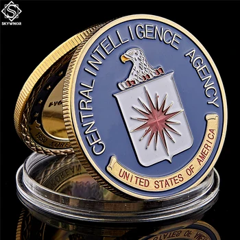 ZDA, CIA Vojaške Centralne Obveščevalne Agencije Kovanec Ameriško Zlato Izziv Zbirateljski Kovanec W/ Razkošje Polje