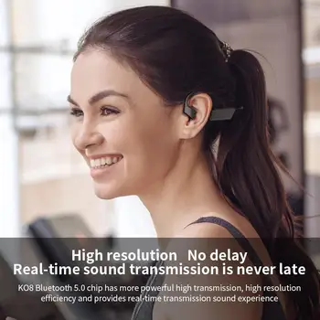 Odpri Ušesa Sprots Slušalk, ki Niso V uho Moč Zaslon Bluetooth Brezžične Slušalke za Zmanjšanje Hrupa Nepremočljiva Šport Pogon Slušalke