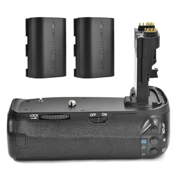 Vertikalni Battery Grip Priročen Paket za Canon EOS 70 D 80D Fotoaparat BG-E14 DSLR + 2x Polnilna Baterija, kot LP-E6