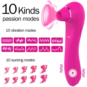 Vagina Dildo Klitoris Bedak Ustni Erotično Sex Igrače USB Polnilnik Sesanju Vibratorji Za Ženske, Odrasli Pari, Nastavek Klitoris Stimulator