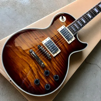 Meri 60 Tiger Plamen standard po meri električna kitara,Sunburst gitaar,google Chrome strojne opreme. en kos vratu telo.glasbila.