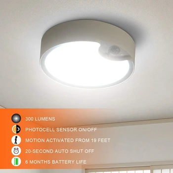 Nov Senzor Gibanja Stropne Luči baterijsko Zaprtih prostorih / na Prostem LED Stropne Luči, za Hodnik, Pralnica