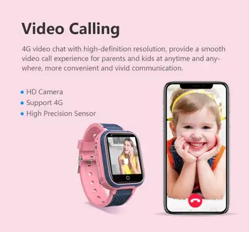 4G Pametno Gledati Otroci Fotoaparat, GPS LBSWIFI IP67 Nepremočljiva Otrok Študentov Smartwatch Video health Monitor Tracker Lokacijo Watch