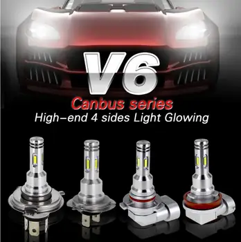 2pcs H7 LED H11 H8 signalne luči žarnice za avto Mini HB3 9005 HB4 9006 led 6000k Samodejni Žarometi meglenki 12v