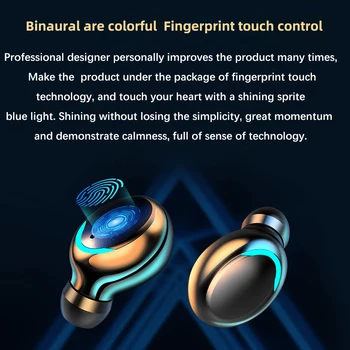5.0 Digitalni zaslon na Dotik TWS Bluetooth Slušalke Poslovnih Šport in-ear Slušalke Bluetooth