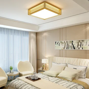 Ustvarjalne Japonski strop Nordijska minimalističen spalnica LED masivnega lesa lučka Kitajski slog dnevna soba lučka restavracija luči