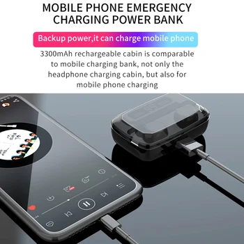 Brezžične Slušalke TWS Bluetooth5.0 Slušalke M11-9 Športnih Vodotesne Slušalke Za iOS Android Z 3500mAh Touch Kontrole Čepkov